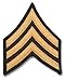 US Army Blue Chevrons, Sergeant SGT, Large E-5