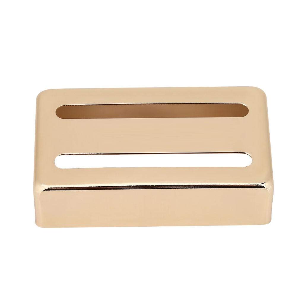 Bnineteenteam Brass Humbucker Cover Two Slot Metal Guitar Pickup Case for Electric Guitar (Gold)