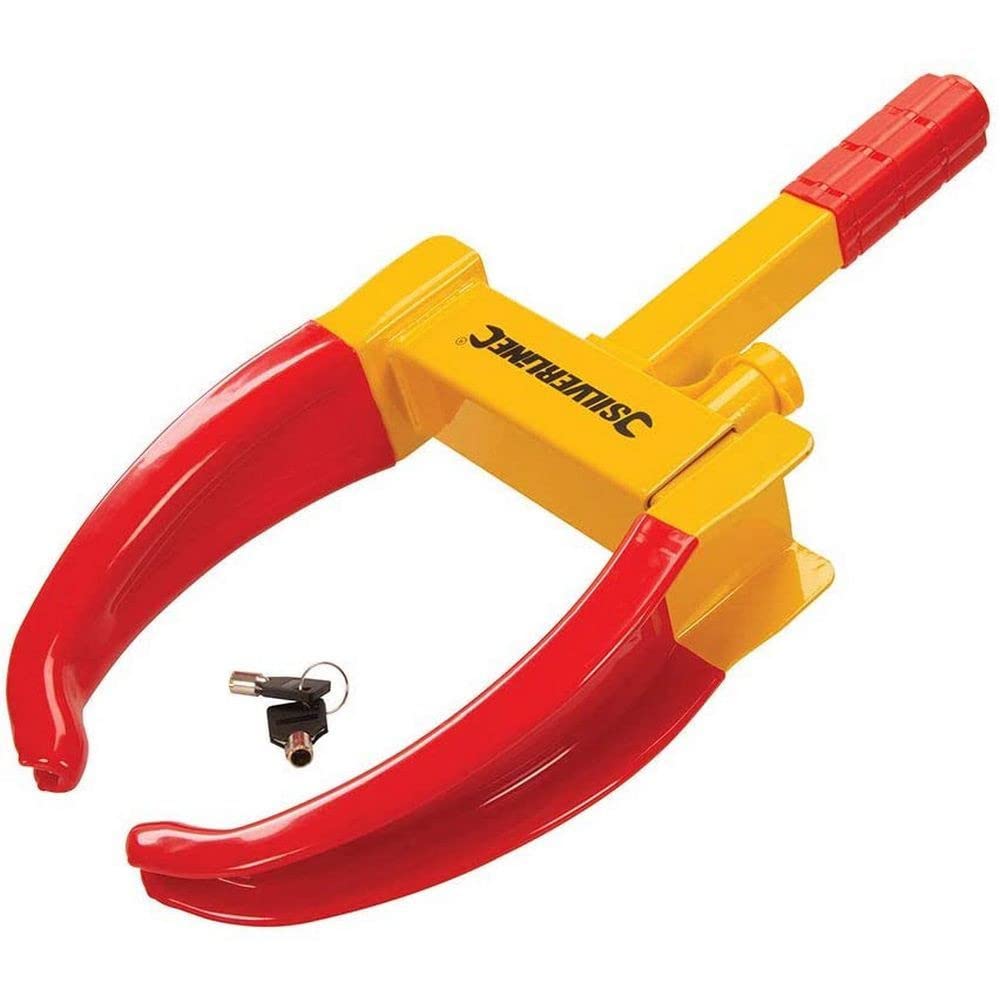 Silverline Adjustable Wheel Clamp with 2 Keys 175 - 225mm (950147)