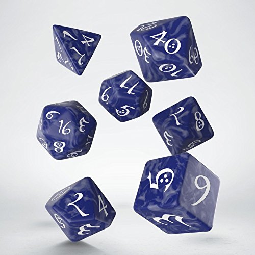 Q Workshop Classic Rpg Cobalt & White Dice Set