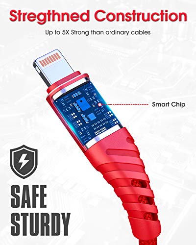 2 Lightning+Charger+Braided+Charging+Compatible