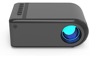 KSAN Mini Projector, Projector with WiFi and bluetooth, Portable Movie Projector 1080P Support, with Built-in Speaker, Compatible with TV Stick Smartphone/HDMI/USB, indoor & outdoor use