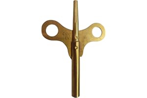 TAURISH American Standard Double End Clock Winding Key - Size 6 & 00000 (3.6mm and 1.6mm) Universal Brass Double End Clock Winding Tool for Mantel, Bracket, and Antique Clocks