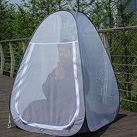 Fesjoy Camping Tents,Meditation Tent Single Mosquito Net Temples Sit-in Free-Standing Shelter Cabana Quick Folding Tent
