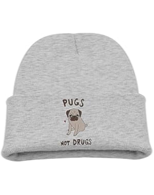 Infant Pugs Not Drugs Love Pug Slouchy Beanie Watch Cap