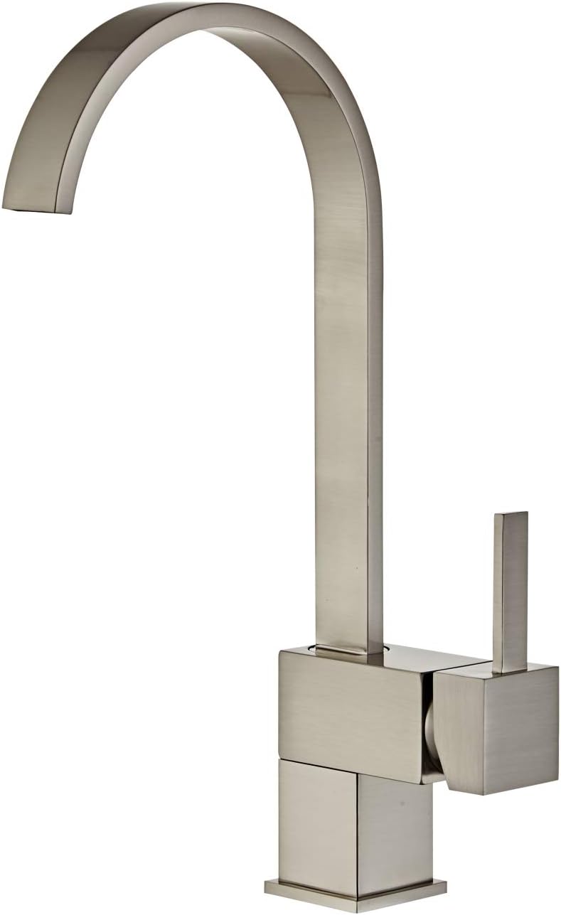 Yodel Swivel Head Modern Kitchen/Wet Bar Sink Faucet, Brushed Nickel - - 