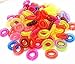 100pc Mix Color Plastic Hair Elastics Ponytail Hold