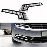 DELED Mecedes-benz E Class Style 2X 6LED White Car Driving Lamp 12V daytime running light LED Fog Light Lamp Audi BMW Mercedes Porsche Lexus