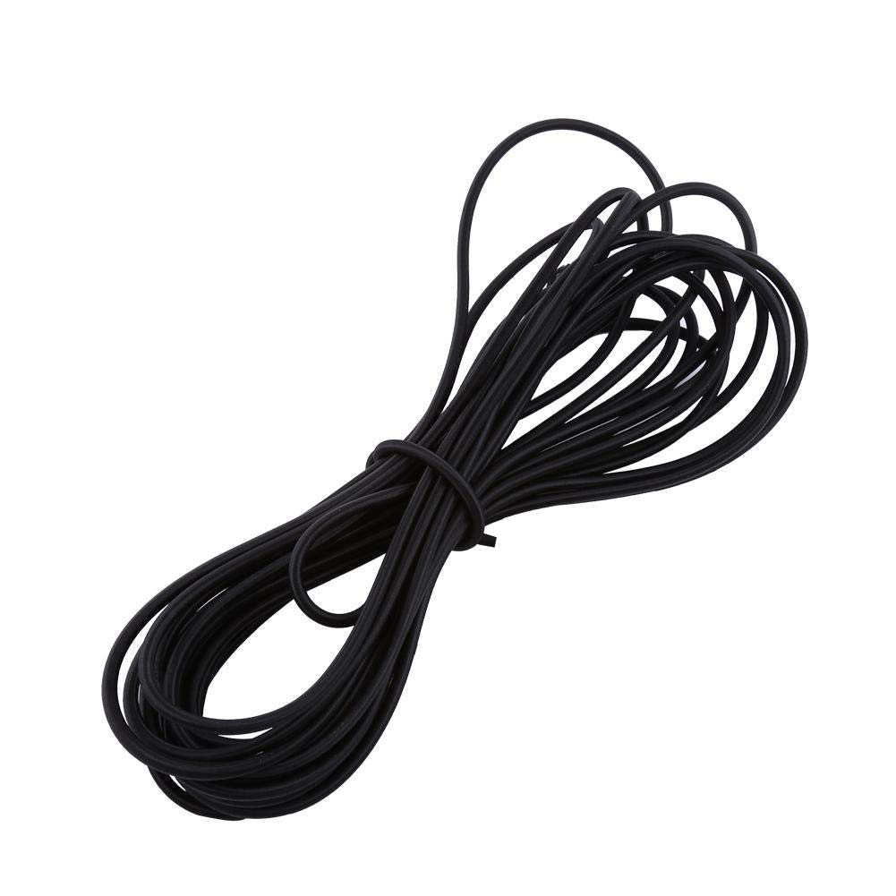 Elastic Rope, Strong Elastic Bungee Rope Shock Cord Tie Down for DIY Craft Jewelry Making Black 5mm
