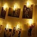 LE 20 LED Photo Clips String Light, Battery Powered, 9.84ft Warm White LED Clips Lights Fairy Twinkle Lights for Wedding Party Christmas Home Decor, Hanging Photos, Memos, Cards and Artwork