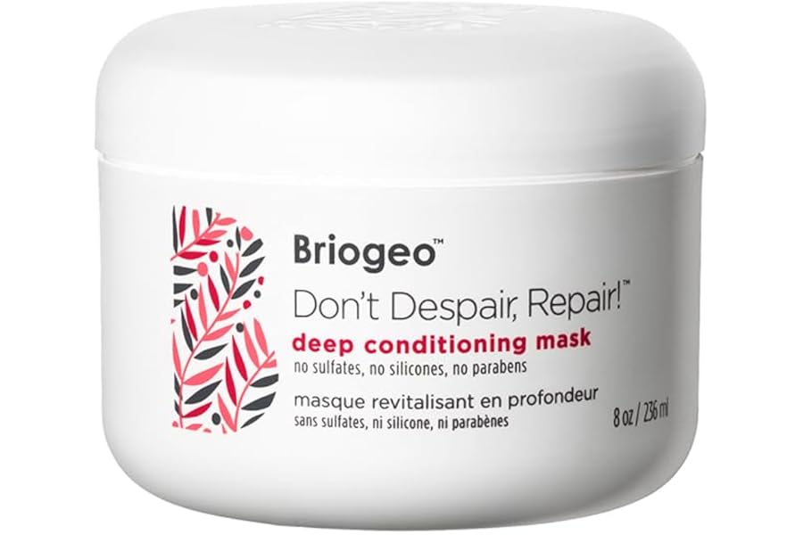 Briogeo Don’t Despair, Repair! Deep Conditioning Mask, Deep Conditioner for Dry Damaged or Color Treated Hair, Prevent Future Breakage, Protein Mask for Stronger Hair, Vegan, Cruelty-Free