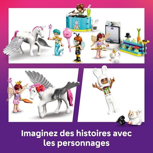 Friends Soirée Déguisée avec Une Licorne et Une Fée - Jouet avec Scène & Cabine DJ, 4 Mini-Poupées, Churro Le Chat, Figurine de Cheval & Accessoires Amusants - Cadeau pour Fille dès 6 Ans 42661