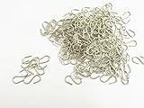 123zero 100 Mini S Hook Connectors for Jewelry and Key Ring, KEY Chain and Pet Name Tag