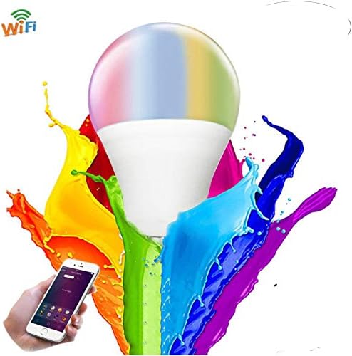Alexa WiFi Smart Bulb, 16 Million Colors Dimmable RGB 10W E27 Alexa Bulb, No Hub Required, Remote Control by Smart Device and Voice Control by Amazon Alexa Google Home