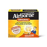 Airborne Vitamin C 1000mg Immune Support Supplement, Effervescent Formula, Orange, 30 Count Tablets