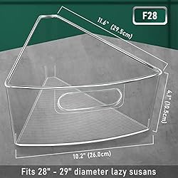 JEISSLIA Lazy Susan Cabinet Organizer Bins for