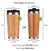 Elegant Reusable Bamboo Eco Travel Mug (Thermos) for Coffee or Tea | Splash-Proof, Easy to Clean Lid | Silicone Tea Infuser Included (15 Oz)