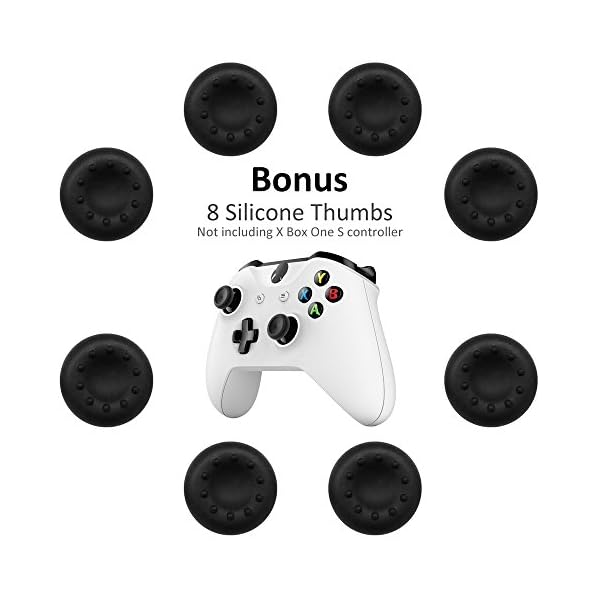 Lictin-Xbox-One-S-Vertical-Stand-Cooling-Fan-with-Dual-Charging-Station-for-2-Xbox-One-S-Controllers-8-Silicone-Thumb-for-Xbox-One-S-ControllerBlack Lictin Xbox One S Vertical Stand Cooling Fan with Dual Charging Station for 2 Xbox One S Controllers + 8 Silicone Thumb…