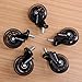 Office Chair Caster Wheels (Set of 5)，SLYPNOS Heavy Duty Replacement PU Chair Wheels, Protect All Floors with Standard Stem Diameter