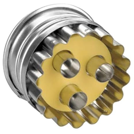 IBILI Linzer-Ausstecher gewellt 5 cm, Stahl, Silber/orange, 5 x 5 x 5 cm