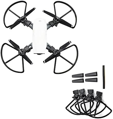 DJI SPARK Propeller Guards+4Pcs Landing Gear Legs Protection Kit(Black)