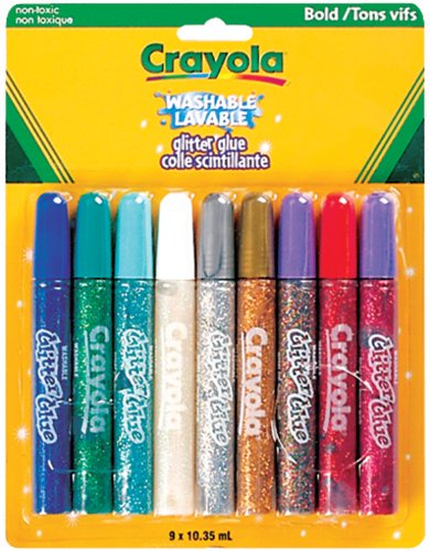 Crayola 9 Colour Washable Glitter Glue
