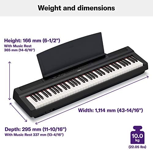 Yamaha P121 73 Key Weighted Action Compact Digital Piano Black Amazon Co Uk Musical Instruments Dj