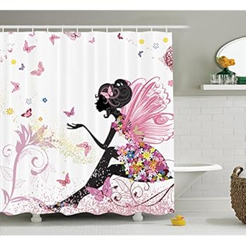 Amazon Com Pink Butterfly Girl With Floral Dress Flower