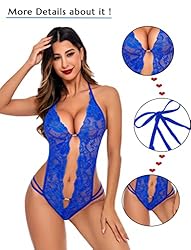 Avidlove Women Lace Babydoll Teddy Lingerie Deep V