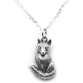 KEVIN N ANNA Sterling Silver Fox Charm Necklace, 18"
