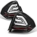 AKKON - For Chevy Impala Black Bezel LED Tail Lights Rear Brake Driver/Passenger Replacement Lamps