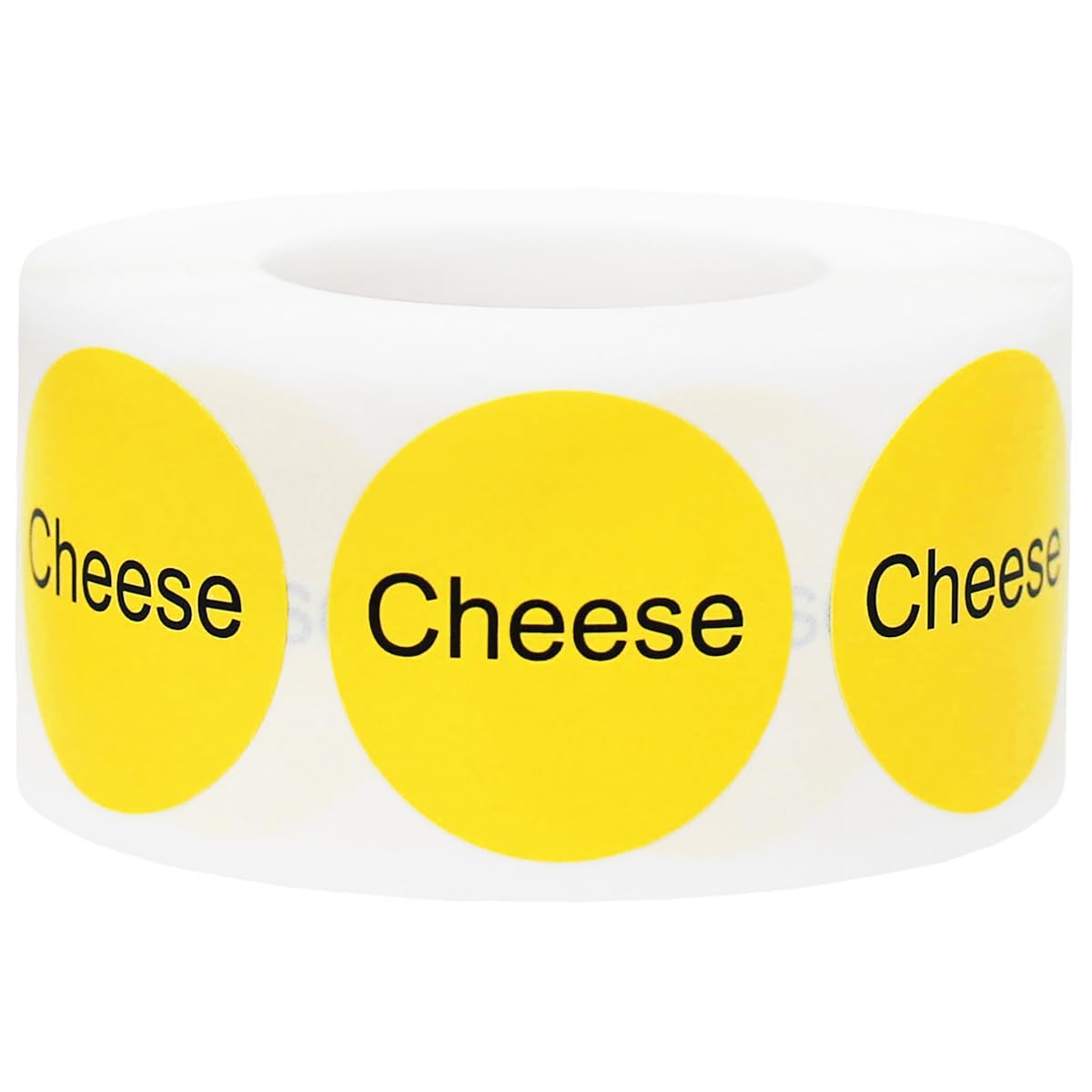 Yellow with Black Cheese Circle Dot Adhesive