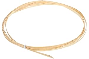 MECCANIXITY 3 Rolls Bamboo Strips for Weaving, 0.16" x 10ft Basket Weaving Supplies Wicker Repair Kit 0.5mm Thick Thin Bamboo