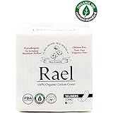 Rael Certified Organic Cotton, Unscented, Natural Daily Panty-Liners, Long, Pack of 2 (36 Count)