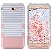 ULAK Galaxy J7 V Case, Galaxy J7 Perx Case, Galaxy J7 Sky Pro Case, Anti Slip Dust Scratch Shock Resistance Protective Cover for Samsung Galaxy J7 V (2017) (Rose Gold Stripes)