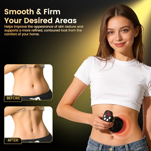 Lymphatic Drainage Massager,Cellulite Massage Tool.Equipped with Heat Function and 35 Adjustable Vibration Levels, Suitable for Neck, Back, Waist, Legs and Arms, Unisex
