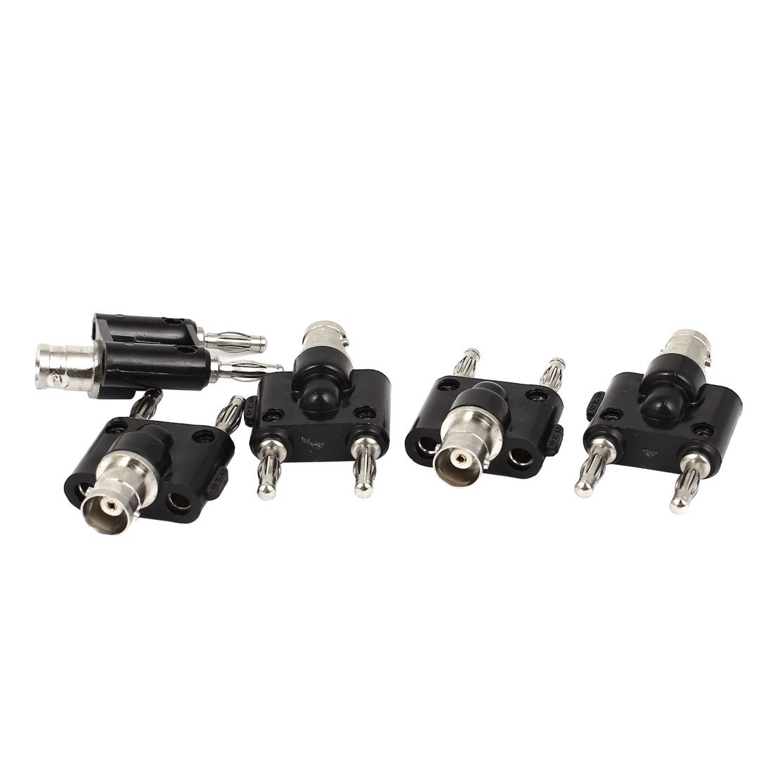 sourcing map 5PCS BNC Female Jack to Dual Stacking Banana Male Connector Adapter