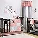 Woodland Pixie Coral and Grey Baby Crib Bedding - 11 Piece Sleep Essentials Set