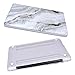 COSMOS Rubberized Plastic Hard Shell Cover Case for Macbook Pro 13'' Model: A1278 (w/ a CD-ROM Drive, NON Retina Display Model), White Marble Pattern Color