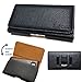 AIScell Pouch Belt Clip Case For Smartphone [ Magnetic Flap Holster Black Leather Case 5.90X3.20 X0.50 In. ] Fits Samsung Galaxy S9 / S8 / S7 / S6 / J3 / Iphone Xs/X / With Slim Cover Or Naked Phone