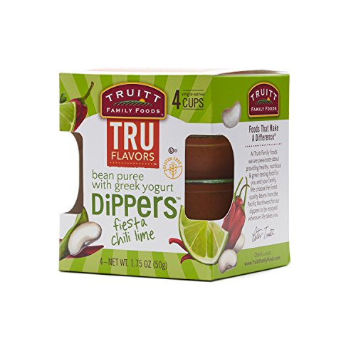Truitt Family Foods Tru Flavors Fiesta Chili Lime Dippers, Non-GMO, Plant Protein 1.75 Ounce, 4 Count (Pack of 6)