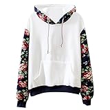 Froomer Women Casual Floral Long Sleeve Hoodie Pullover Tops