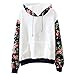 Froomer Women Casual Floral Long Sleeve Hoodie Pullover Tops