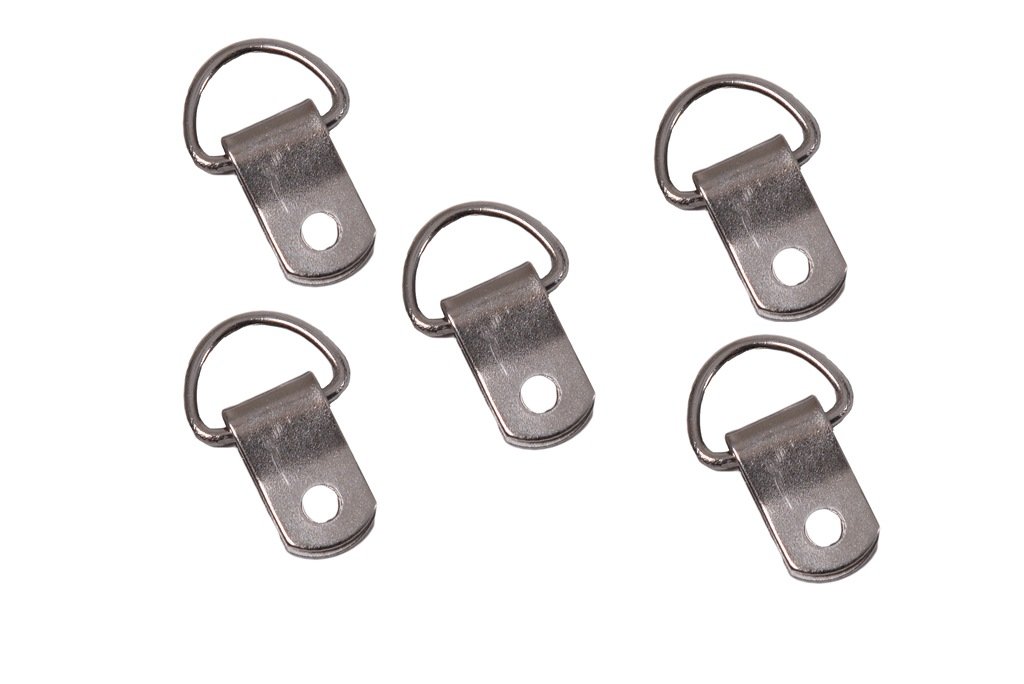 Merriway BH02740 (25 Pcs) Picture Frame Hanging D-Ring Small Nickel Plated - Pack of 25 Pieces