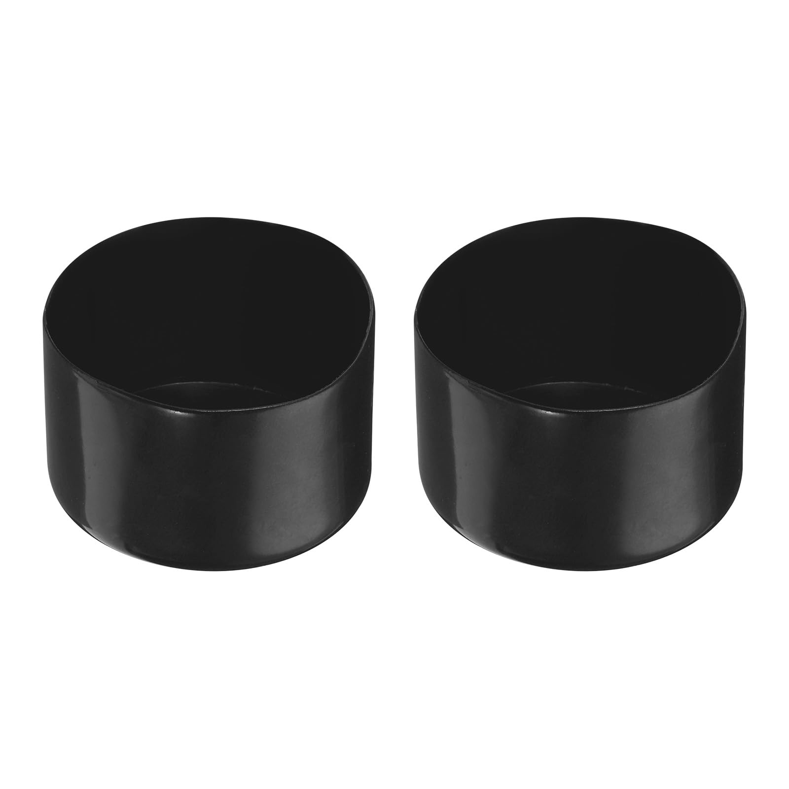 Rebower 2 Pack Screw Thread Protector Cover Rubber End Caps, [for Screw, Bolt, Rod End Cap] - 2 9/16 inch(65mm) inner dia/Black
