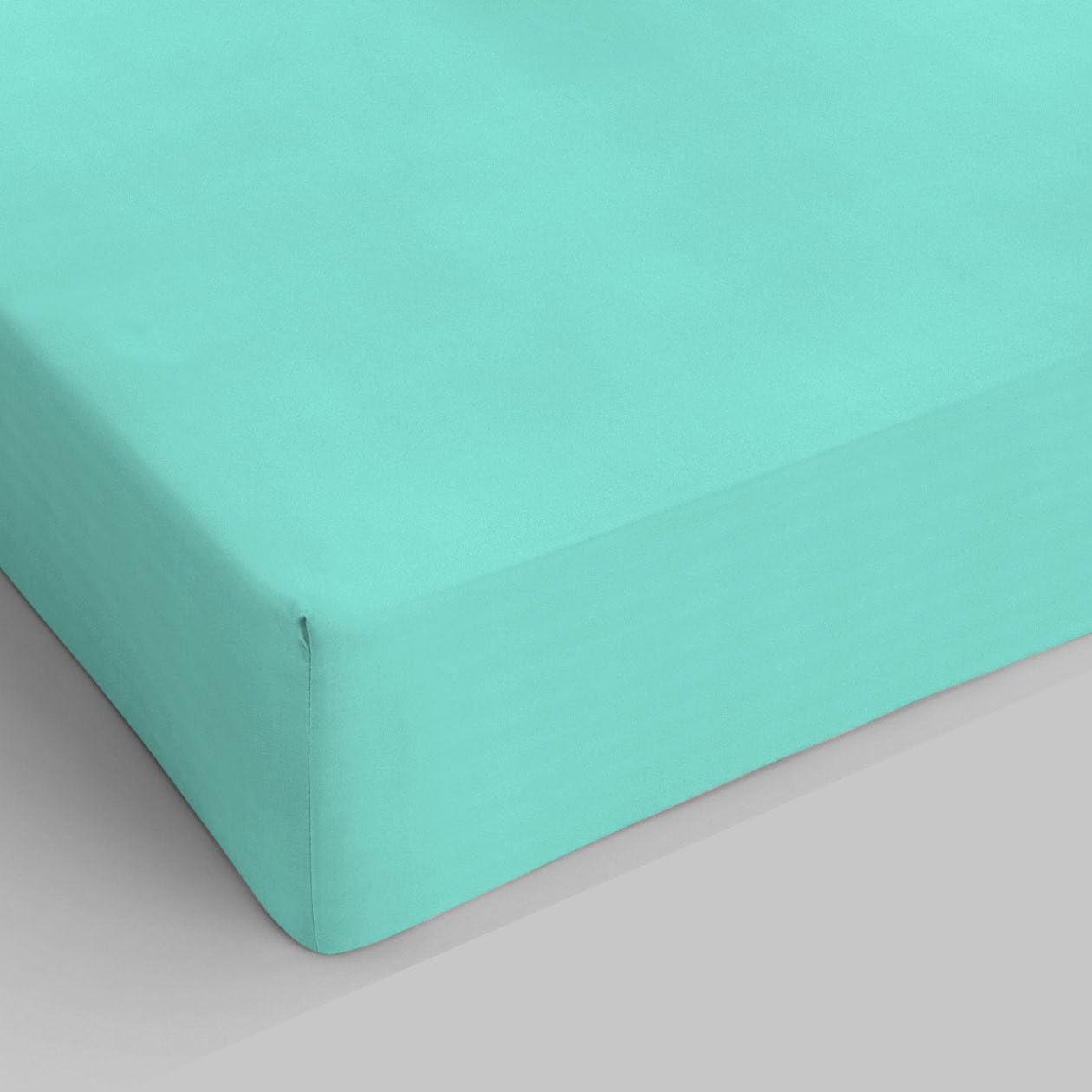 Sogni e Capricci Max Color Fitted Sheet with 25cm Corner, Water Green, small double โ image 1