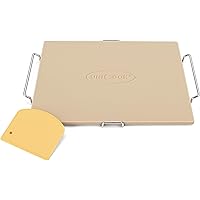 Unicook Pizza Stone for Oven and Grill, 15 x 12 Inch Rectangular Baking Stone for Bread, Cordierite Pizza Pan for Baking Cris