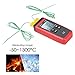 Signstek ST300 Dual Channel K/J Type Digital Thermocouple Thermometer -58°F~1022°F(-50~1300°C) with 2 K-Type Thermocouple Sensor Probe,3 Measurement Range, LCD Display
