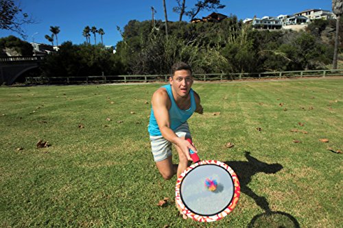Summer Outdoor Games - Red Bouncing Paddle Ball Set - For Beach & Backyard - Great for Adults, Kids, & Families - 25" - Thumbnail 6