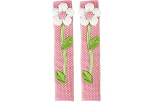 ZHU IN SY Refrigerator Door Handle Covers Washable Keep Appliance Clean for Fridge Microwave Stove Oven Catch All Stains Dust Dirty Fingerprint, Removable Refrigerator Handle Covers Set of 2 (Pink Flowers)